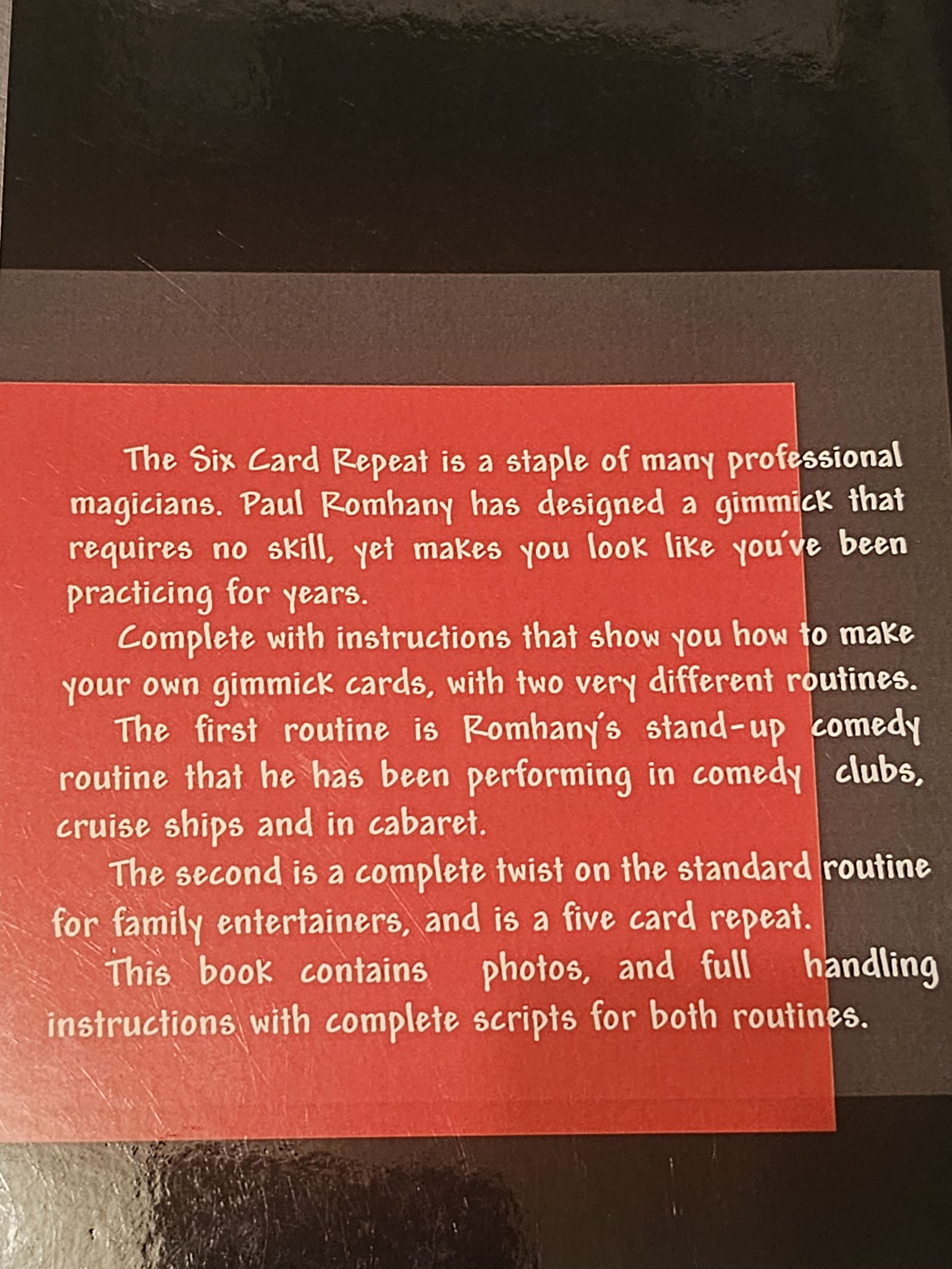 Six Card Repeat - Paul Romhany – Used magic tricks – photo 2