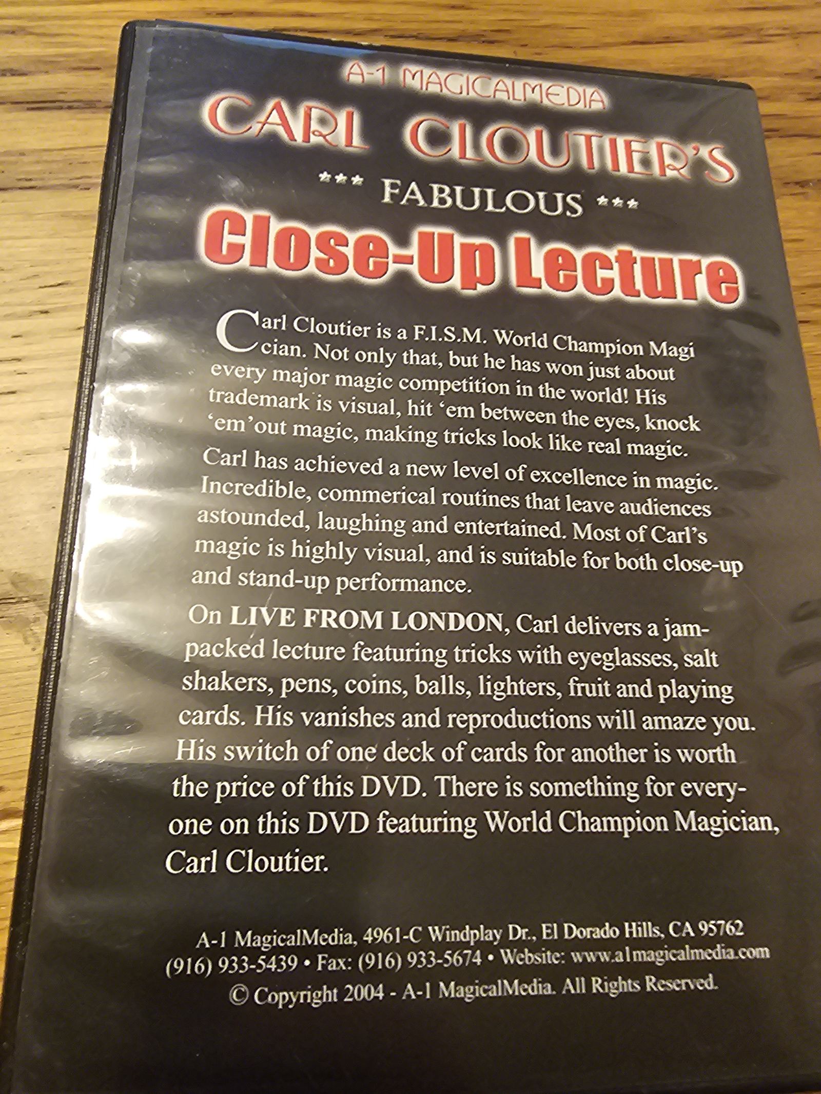 Carl Cloutier Live from London DVD – Trucos de magia de segunda mano – photo 2