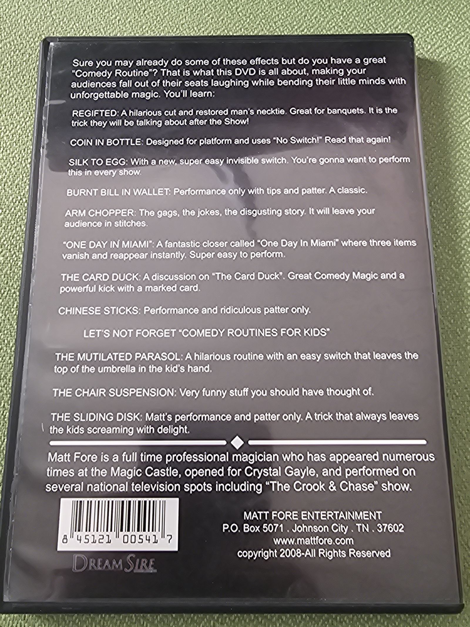 Comedy Routines with Matt Fore DVD – Used magic tricks – photo 2