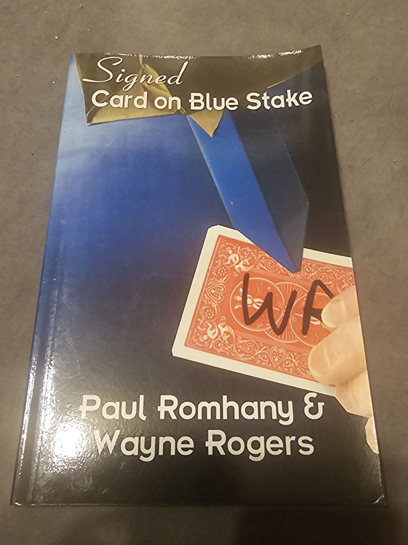 Paul Romhany - Signed Card on Blue Stake – Used magic tricks – photo 1