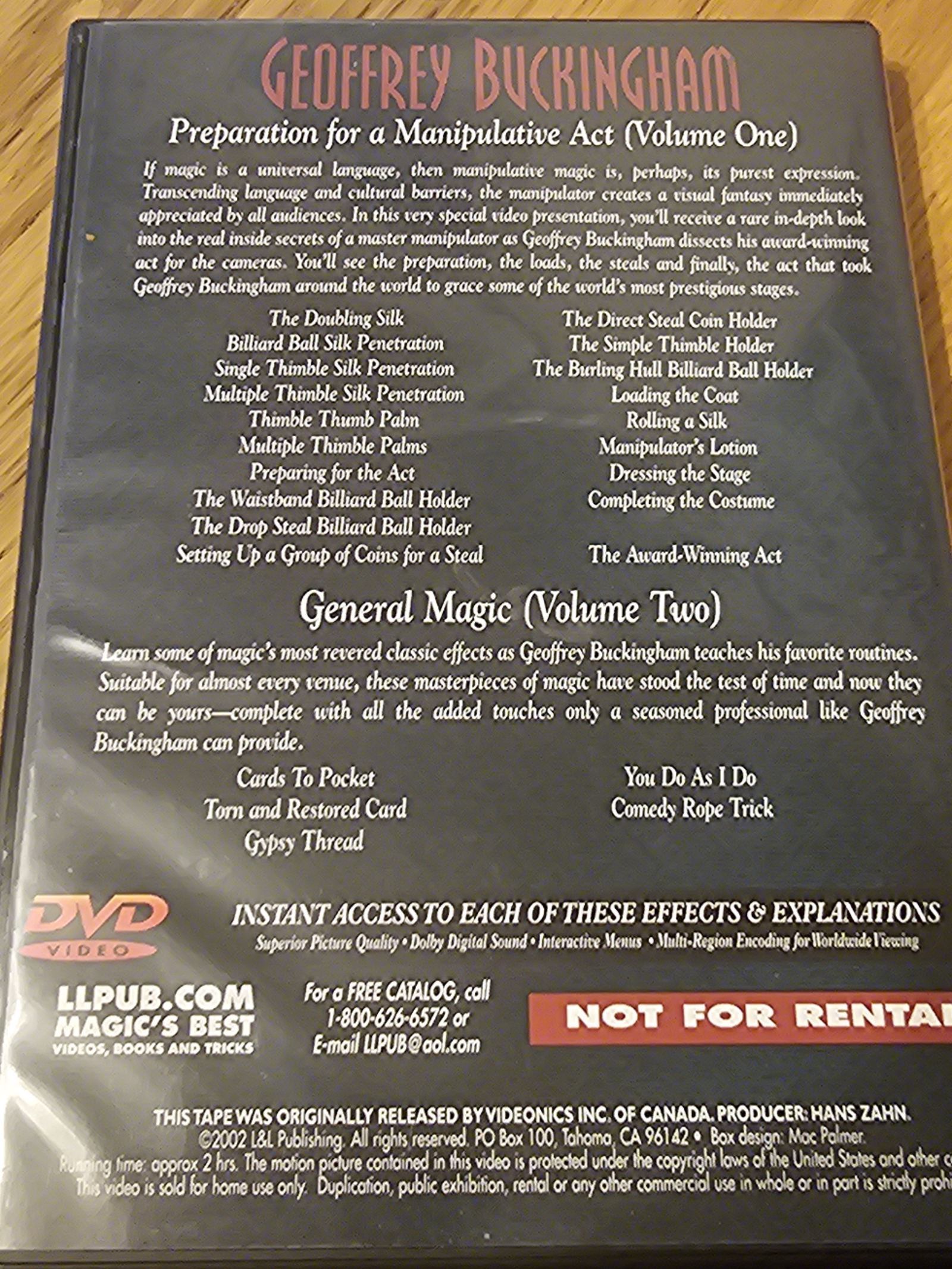 The Magic and Manipulation of Geoffrey Buckingham - DVD – Giochi di prestigio usati – photo 2